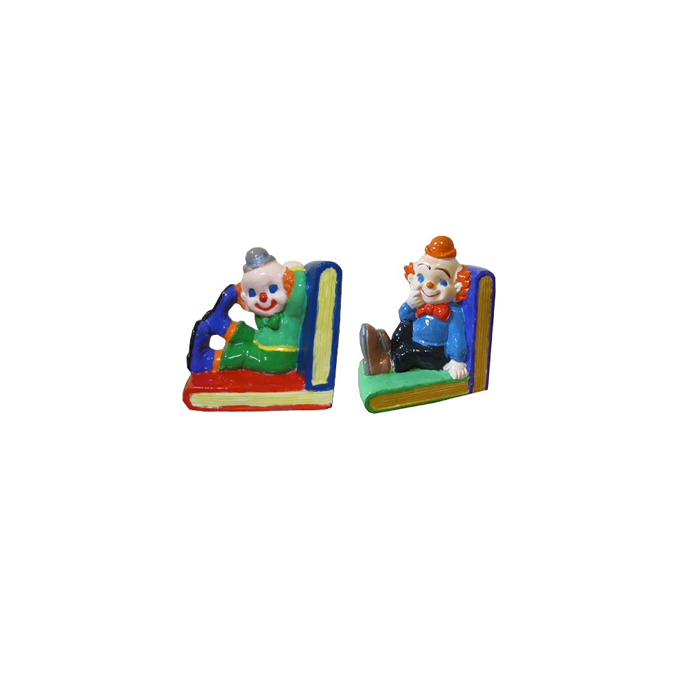 Clowns Relaxing Bookend Set