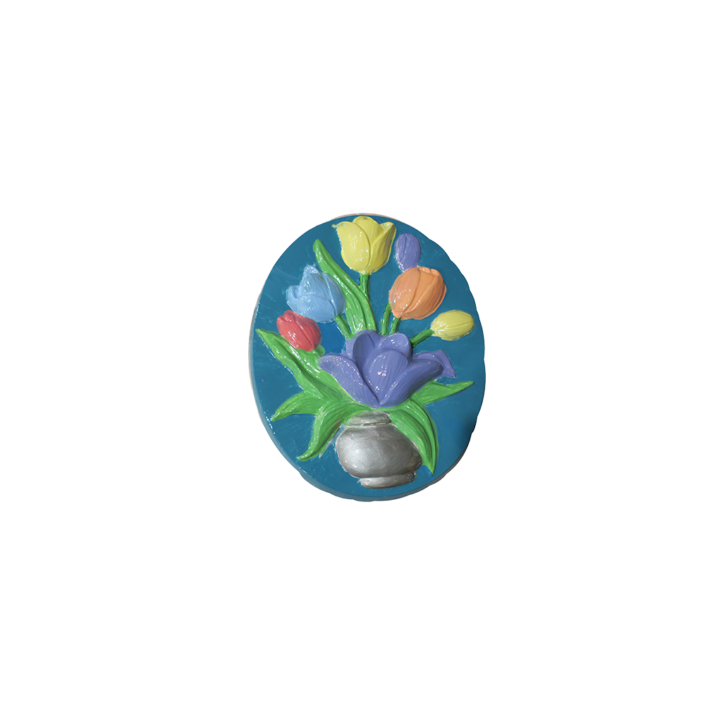 Oval Tulips Plaque