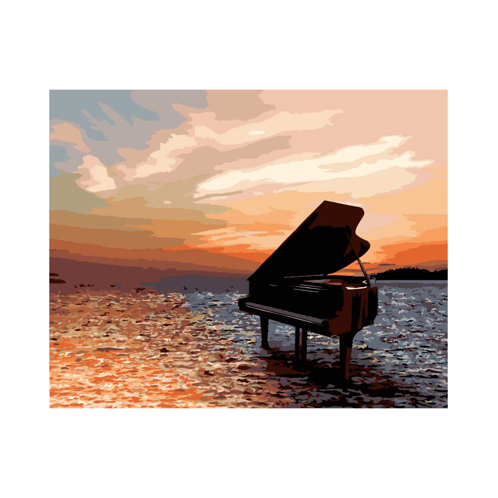 Piano at Sunset