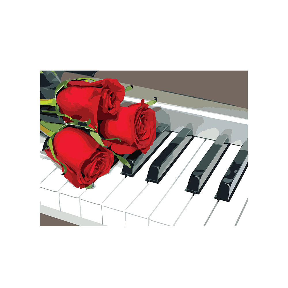 Roses on Piano